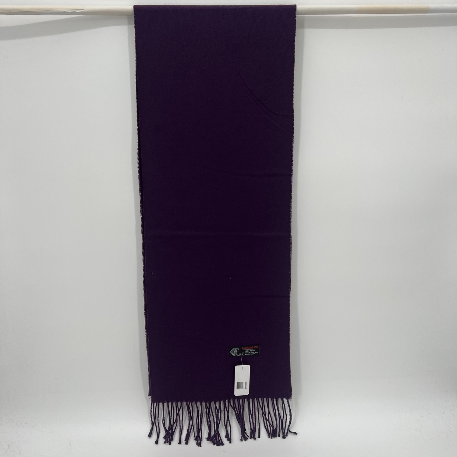 Solid Cashmere Feel Scarf C19-9 Eggplant