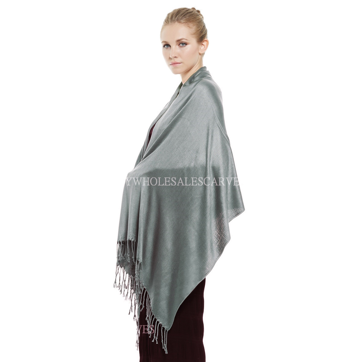 Solid Pashmina DXG31 Light Grey