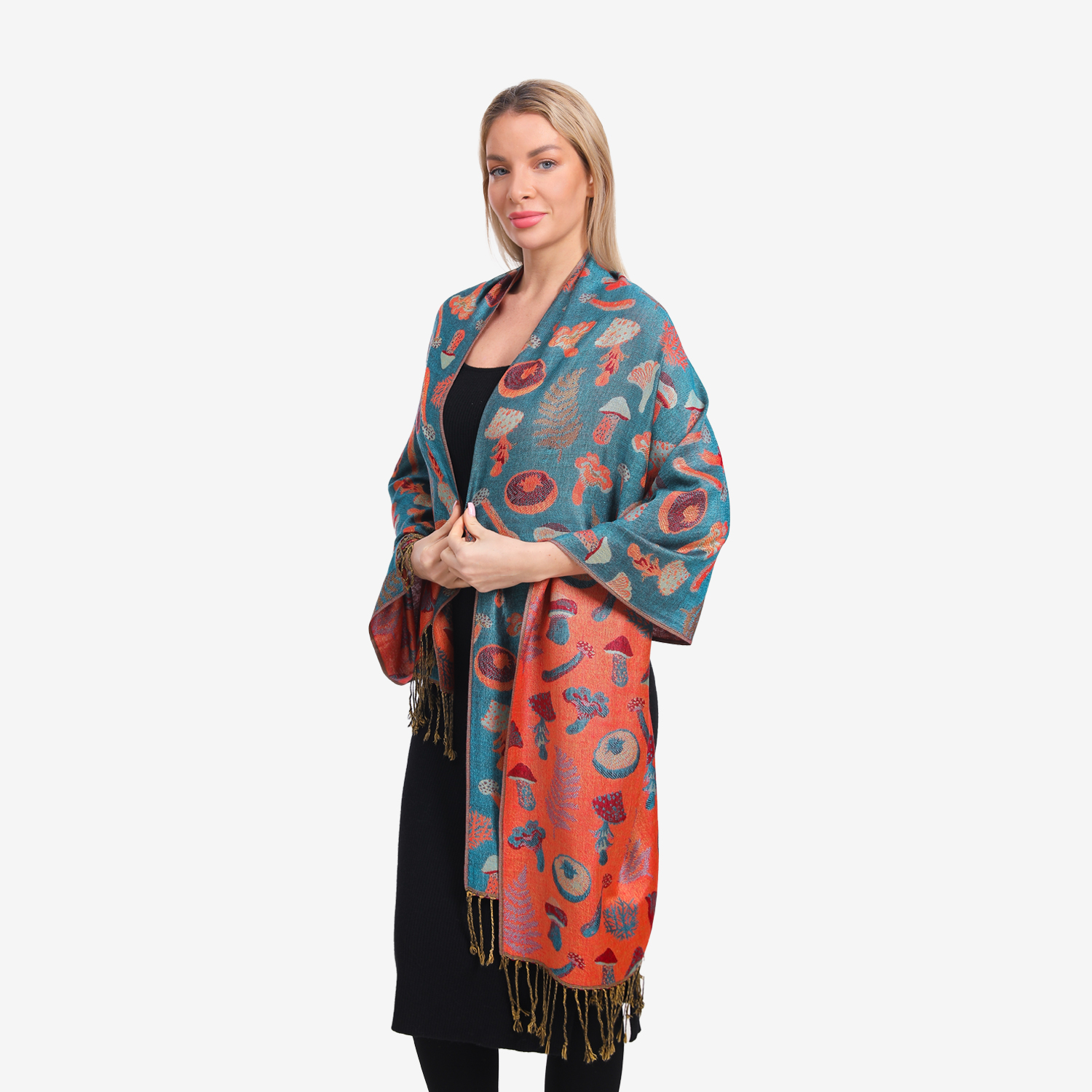 Unique mushroom Pattern Pashmina SF23163 (12 COLORS 1DZ)