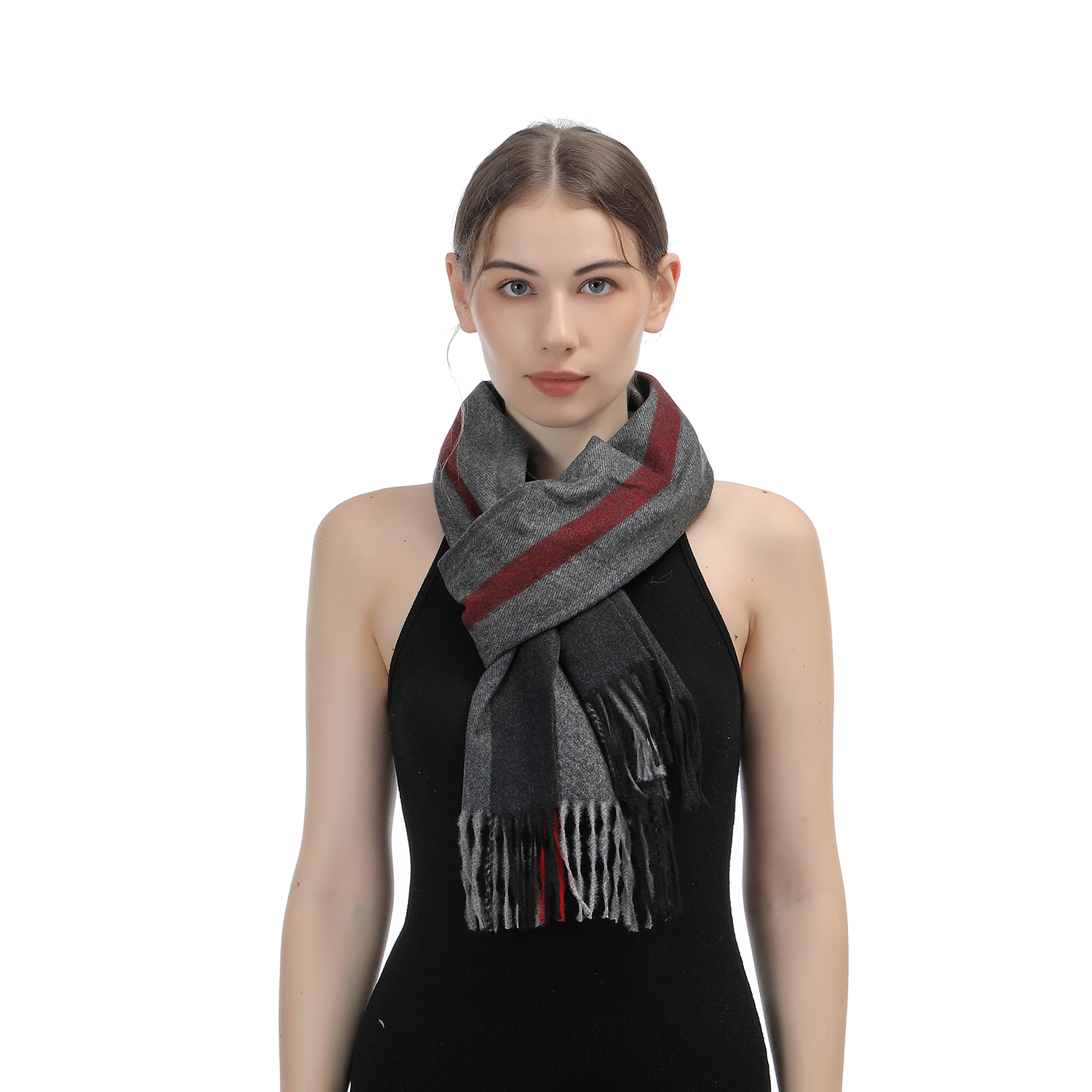 Cashmere Feel Scarf SW-40:Classic Grey