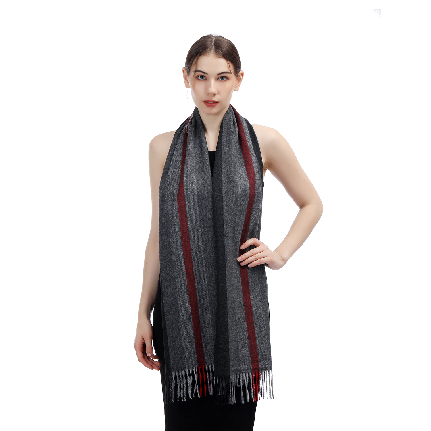 Cashmere Feel Scarf SW-40:Classic Grey