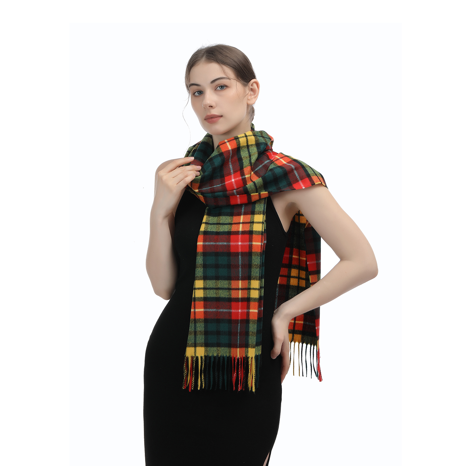 Cashmere Feel Scarf SW-47:Multi Plaid