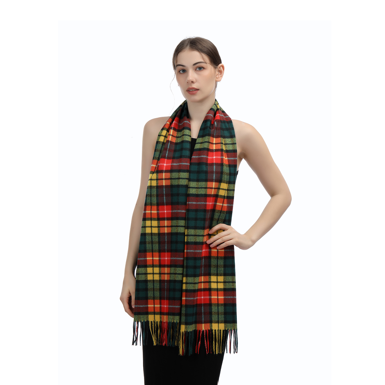 Cashmere Feel Scarf SW-47:Multi Plaid