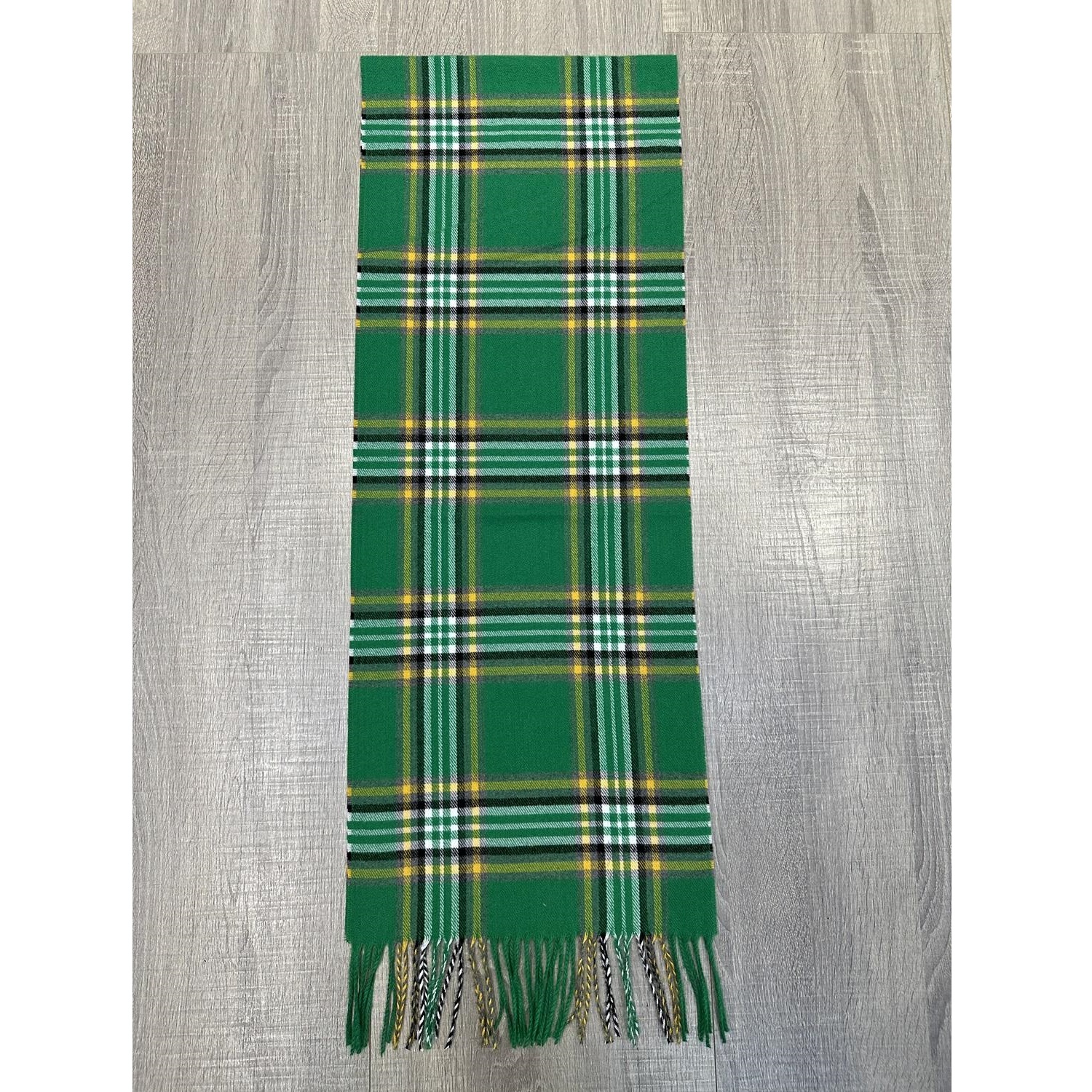 Cashmere Feel Plaid Scarf SW-62:Green/Yellow/White/Black