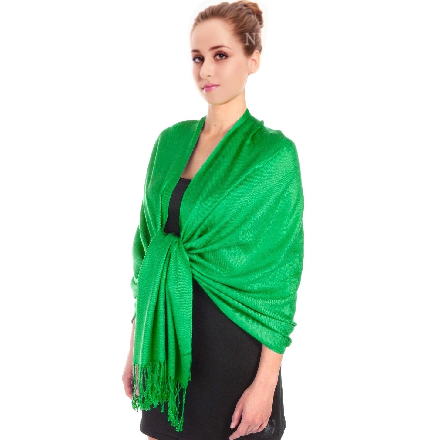 Solid Pashmina 8147C Kelly Green